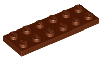 Plate 2 x 6 in Reddish Brown