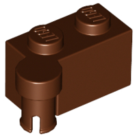 Hinge Brick 1 x 4 [Upper] in Reddish Brown