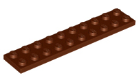 Plate 2 x 10 in Reddish Brown