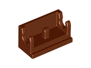 Hinge Brick 1 x 2 Base in Reddish Brown
