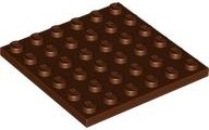 Plate 6 x 6 in Reddish Brown