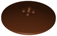Dish 8 x 8 Inverted [Radar], Solid Studs, Rounded Anti-stud Underside in Reddish Brown