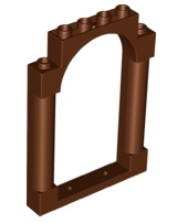 Panel 1 x 6 x 7 with 2 Columns and Arch in Reddish Brown