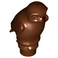 Animal, Bird, Owl Large, Rounded Features in Reddish Brown