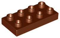 Duplo Plate 2 x 4 in Reddish Brown