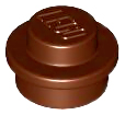 Plate Round 1 x 1 with Solid Stud in Reddish Brown