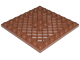 Plate Special 8 x 8 with Grille [No Hole in Center] in Reddish Brown