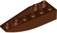 Brick Wedged, Curved Inverted 6 x 2 Right in Reddish Brown