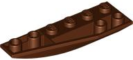 Brick Wedged, Curved Inverted 6 x 2 Left in Reddish Brown
