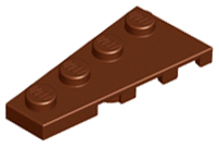 Wedge Plate 4 x 2 Left in Reddish Brown
