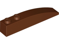 Brick Curved 6 x 1 in Reddish Brown
