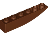 Brick Curved Inverted 6 x 1 in Reddish Brown