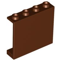 Panel 1 x 4 x 3 [Hollow Studs] in Reddish Brown