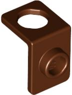 Minifig Neckwear Bracket [One Stud] in Reddish Brown