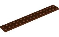 Plate 2 x 16 in Reddish Brown