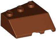 Brick Wedged, Sloped 45° 3 x 3 Left in Reddish Brown