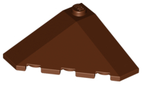 Brick Wedged, Sloped 18° 4 x 4 Corner in Reddish Brown