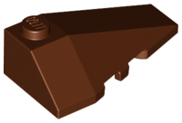 Brick Wedged, Sloped 4 x 2 Triple Right in Reddish Brown