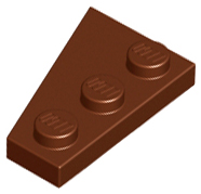 Wedge Plate 3 x 2 Right in Reddish Brown
