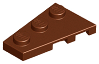Wedge Plate 3 x 2 Left in Reddish Brown