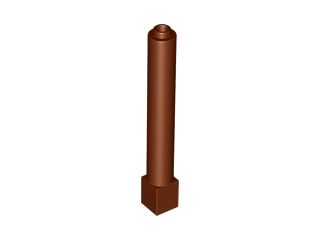 Support Round 1 x 1 x 6 Solid Pillar in Reddish Brown