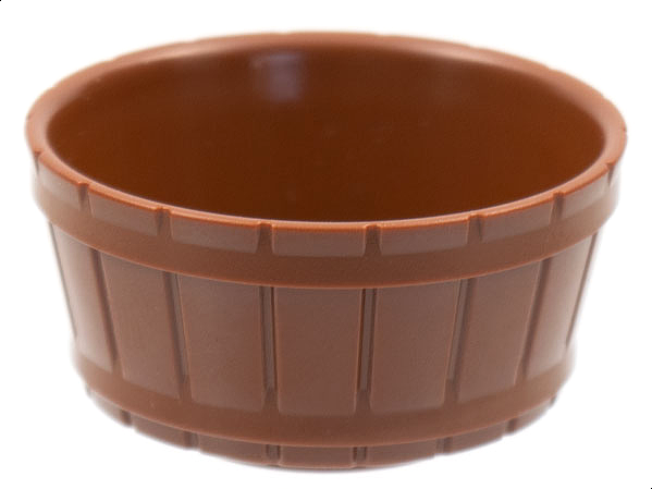 Barrel Half Large in Reddish Brown