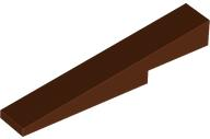 Brick Sloped 1 x 6 x 1 with 1 x 2 x 1/3 Cutout in Reddish Brown