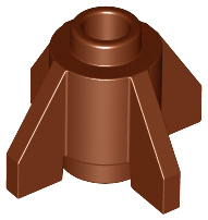 Brick Round 1 x 1 with Fins, Open Stud in Reddish Brown