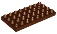 Duplo Plate 4 x 8 in Reddish Brown