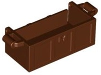 Treasure Chest Bottom without Rear Slots in Reddish Brown