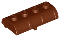 Treasure Chest Lid [Thick Hinge] in Reddish Brown