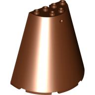 Cone Half 8 x 4 x 6 in Reddish Brown