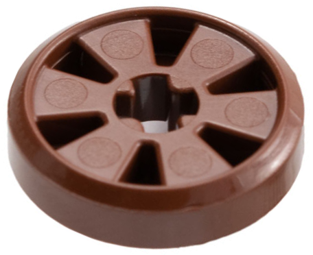 Wheel Hockey Puck, Small in Reddish Brown