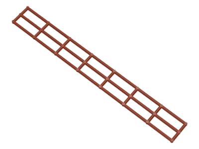 Boat, Mast Rigging Long 28 x 4 in Reddish Brown
