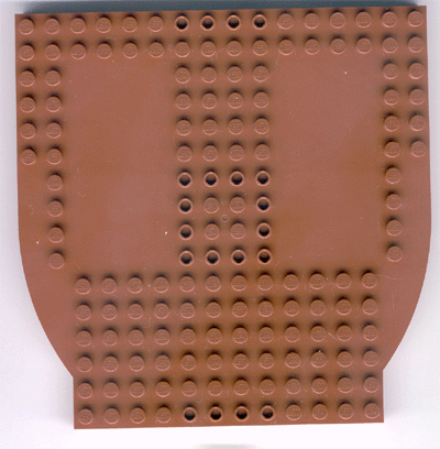 Boat Deck Brick 16 x 16 Stern in Reddish Brown