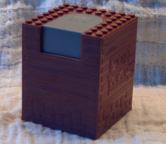 Box 8 x 8 x 8 with Dark Bluish Gray Switching Mechanism (Shrieking Shack) [Complete Assembly] in Reddish Brown