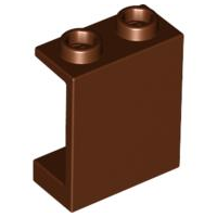 Panel 1 x 2 x 2 [Hollow Studs] in Reddish Brown