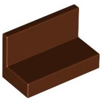 Panel 1 x 2 x 1 [Square Corners] in Reddish Brown