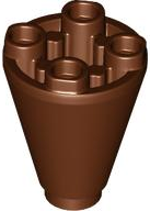 Cone 2 x 2 x 2 Inverted in Reddish Brown