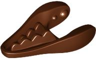 Animal Body Part, Dinosaur, Dilophosaurus / Gallimimus Lower Jaw with Teeth [Plain] in Reddish Brown
