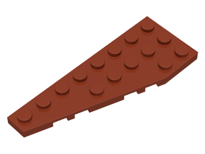 Wedge Plate 8 x 3, 22° Left in Reddish Brown