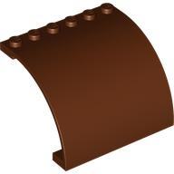 Panel 6 x 5 x 3 1/3 Curved Top in Reddish Brown