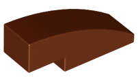 Brick Curved 3 x 1 No Studs in Reddish Brown