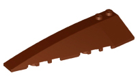 Brick Wedged, Curved 10 x 3 Left in Reddish Brown