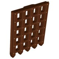 Duplo Door Sliding Grille 6 x 7 in Reddish Brown