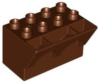 Duplo Brick 4 x 3 x 3 Wry Inverted in Reddish Brown