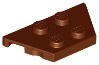 Wedge Plate 2 x 4 in Reddish Brown