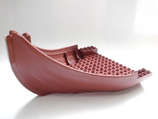 Boat Hull Section, Viking Bow / Stern in Reddish Brown