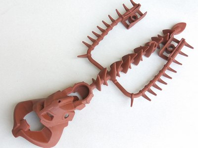Large Figure Mask Piraka, with Flexible Spine and Arm Covers, Avak in Reddish Brown