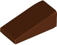 Brick Sloped 18° 2 x 1 x 2/3 in Reddish Brown